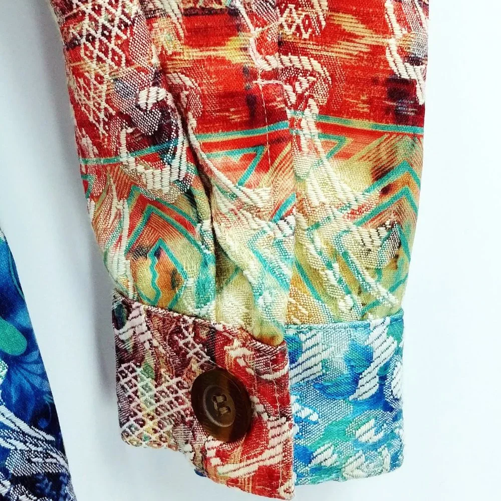 COLDWATER CREEK Lightweight Jacquard Cotton Jacket - Picture 4 of 6